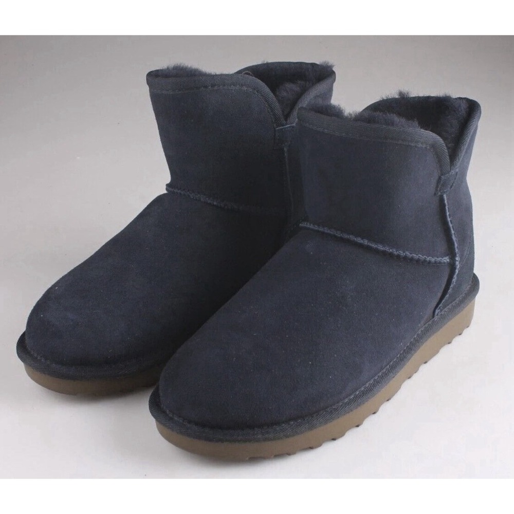 Kirkland Women's Signature Boots Navy Shearling Suede Comfort Platform Size 7